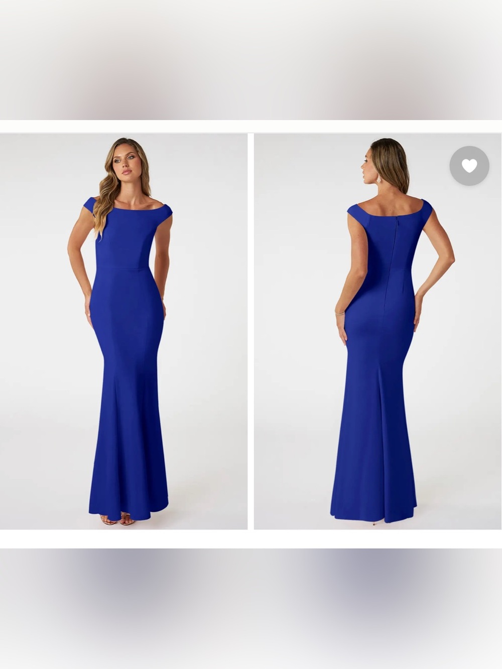 New! Elegant Royal Blue Evening Gown